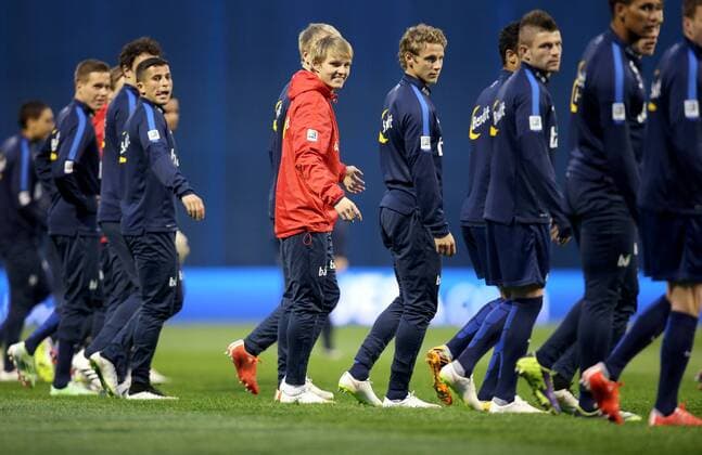 European Qualifiers - Croatia - Norway - Norway training 27.03.2015., Zagreb, Croatia - Martin Odegaard of Norway takes part in a training session ahead of their UEFA EURO EM Europameisterschaft Fussball 2016 qualifier against Croatia.  IgorxKralj PIXSELL