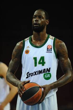 Turkish Airlines Euroleague Group E Basketball match between Galatasaray Liv Hospital Istanbul v Panathinaikos Athens at Abdi Ipekci Sports Hall on March 27, 2015 in Istanbul, Turkey. Final Score: Galatasaray 84 - Panathinaikos 86 Pictured: James Gist of Panathinaikos. 
