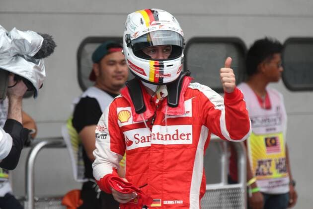 Motorsports: FIA Formula One World Championship WM Weltmeisterschaft 2015, Grand Prix of Malaysia, 5 Sebastian Vettel (GER, Scuderia Ferrari), xHOCHxZWEIx