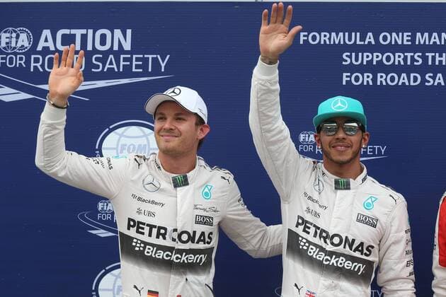 Motorsports: FIA Formula One World Championship WM Weltmeisterschaft 2015, Grand Prix of Malaysia, 6 Nico Rosberg (GER, Mercedes AMG Petronas Formula One Team), 44 Lewis Hamilton (GBR, Mercedes AMG Petronas Formula One Team), xHOCHxZWEIx