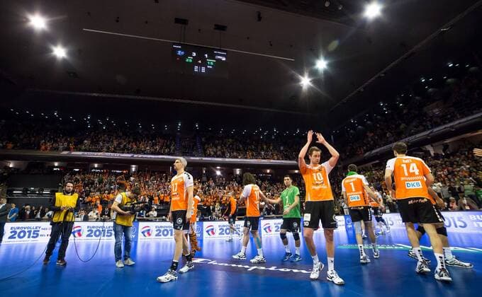 Berlin, Deutschland, 28.03.2015: Volleyball CEV Champions League Final 4 2015 - Halbfinale 1 BR Volleys - Zenit Kazan. Spieler der BR Volleys frustriert nach dem Spiel