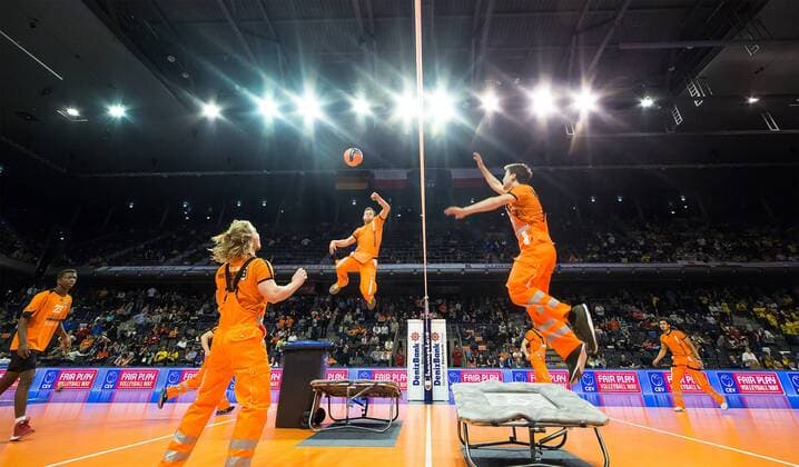 Berlin, Deutschland, 28.03.2015: Volleyball CEV Champions League Final 4 2015 - Halbfinale 2 PGE Skra Belchatow - Asseco Resovia Rzeszow. Tonnen Boyz