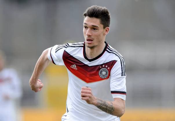 27. Maerz 2015: Jena, Fussball U20 Testspiel: Deutschland - Polen: Deutschlands Tim Kleindienst.
