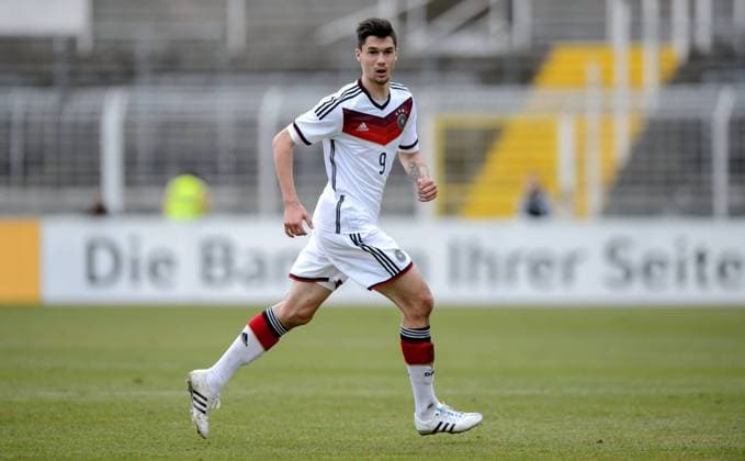 27. Maerz 2015: Jena, Fussball U20 Testspiel: Deutschland - Polen: Deutschlands Tim Kleindienst.