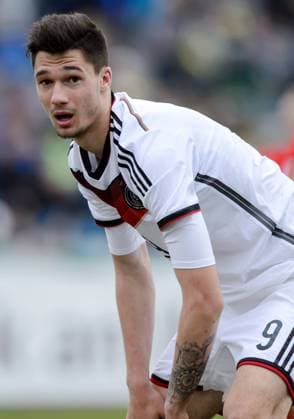 27. Maerz 2015: Jena, Fussball U20 Testspiel: Deutschland - Polen: Deutschlands Tim Kleindienst.