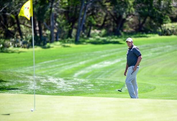 Mar 28, 2015- San Antonio, TX-- Jason Kokrak during third round play of the Valero Texas Open at the AT&T Oaks Course, TPC San Antonio. AUTO: MAR 28 NASCAR Motorsport USA Sprint Cup Series - STP 500 - Practice Icon1503280172015 EDITORIAL USE ONLY