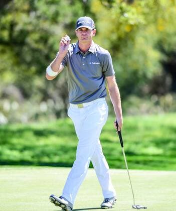 Mar 28, 2015- San Antonio, TX-- Brendan Steele during third round play of the Valero Texas Open at the AT&T Oaks Course, TPC San Antonio. AUTO: MAR 28 NASCAR Motorsport USA Sprint Cup Series - STP 500 - Practice Icon1503280232015 EDITORIAL USE ONLY
