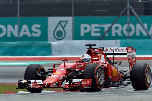 Sebastian Vettel, Scuderia Ferrari, formula 1 GP, Malaysia in Kuala Lumpur Sepang 29.03.2015 Photo:mspb Thomas Melzer Sebastian Vettel, formula 1 GP, Malaysia