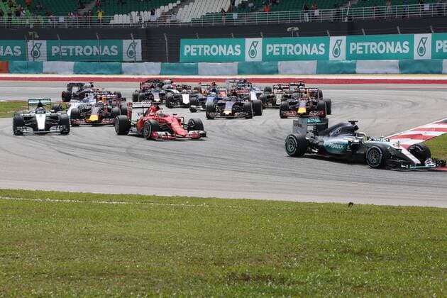 Start, formula 1 GP, Malaysia in Kuala Lumpur Sepang 29.03.2015 Photo:mspb Thomas Melzer Start, formula 1 GP, Malaysia