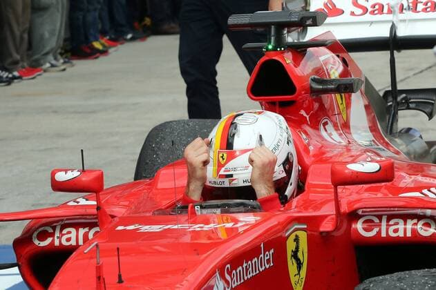 Sebastian Vettel, Scuderia Ferrar Sieger, formula 1 GP, Malaysia in Kuala Lumpur Sepang 29.03.2015 Photo:mspb Thomas Melzer Sebastian Vettel Sieger, formula 1 GP, Malaysia