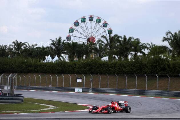 29.03.2015- Race, Sebastian Vettel (GER) Scuderia Ferrari SF15-T Malaysian Grand Prix, Sepang 26 - 29 March 2015 
