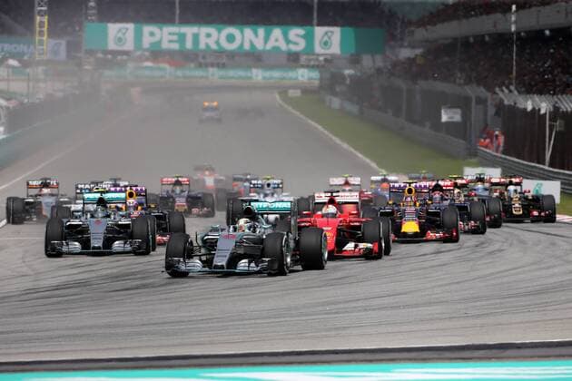 29.03.2015- Race, Start of the race Malaysian Grand Prix, Sepang 26 - 29 March 2015 