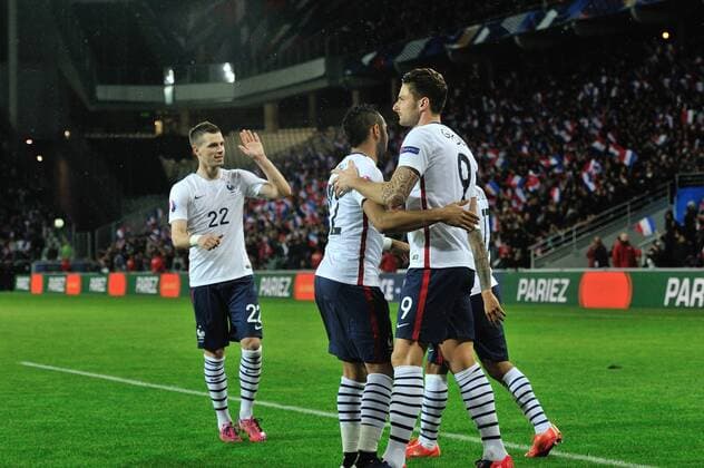 Jubel Olivier Giroud (france) FOOTBALL : France vs Danmark - 29 03 2015 FredericChambert 
