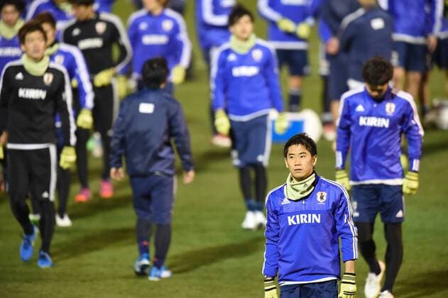 Shinji Kagawa (JPN), MARCH 29, 2015 - Football Soccer : Japan training session at Nishigaoka Soccer Stadium in Tokyo, Japan. Noxthirdxpartyxsales  (dlra004126)