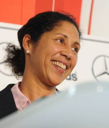 30.03.2015, xfux, Fussball, DFB Pressekonferenz Damen, v.l. Neue Trainerin Steffi Jones (Deutsche Fussball Nationalmanschaft Damen)