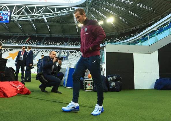 Harry Kane of England emerges from the tunnel - England Training & press conference PK Pressekonferenz - International Friendly Länderspiel - Juventus Stadium - Turin - 30 03 2015 Pic Philip Oldham Sportimage EDITORIAL USE ONLY. No use with unauthorised audio, video, data, fixture lists, club league logos or live services. Online in-match use limited to 120 images, no video emulation. No use in betting, games or single club league player publications.