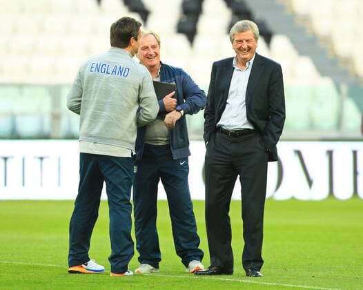 Roy Hodgson, England manager also finds the contents of Gary Neville s phone amusing - England Training & press conference PK Pressekonferenz - International Friendly Länderspiel - Juventus Stadium - Turin - 30 03 2015 Pic Philip Oldham Sportimage EDITORIAL USE ONLY. No use with unauthorised audio, video, data, fixture lists, club league logos or live services. Online in-match use limited to 120 images, no video emulation. No use in betting, games or single club league player publications.