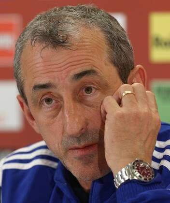 SOCCER - AUT vs BIH, friendly match VIENNA,AUSTRIA,30.MAR.15 - SOCCER - OEFB international match Länderspiel Austria vs Bosnia-Herzegovina, friendly match, preview, press conference PK Pressekonferenz team BIH. Image shows head coach Mehmed Bazdarevic (BIH). GEPAxpictures xChristianxOrt 