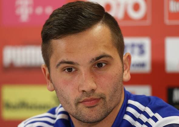 SOCCER - AUT vs BIH, friendly match VIENNA,AUSTRIA,30.MAR.15 - SOCCER - OEFB international match Länderspiel Austria vs Bosnia-Herzegovina, friendly match, preview, press conference PK Pressekonferenz team BIH. Image shows Anel Hadzic (BIH). GEPAxpictures xChristianxOrt 
