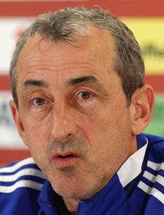 SOCCER - AUT vs BIH, friendly match VIENNA,AUSTRIA,30.MAR.15 - SOCCER - OEFB international match Länderspiel Austria vs Bosnia-Herzegovina, friendly match, preview, press conference PK Pressekonferenz team BIH. Image shows head coach Mehmed Bazdarevic (BIH). GEPAxpictures xChristianxOrt 