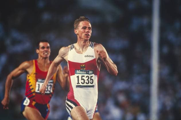 Frank Busemann , Silbermedaillie 10 Kampf 1500m Lauf Olympische Sommerspiele Atlanta 1996