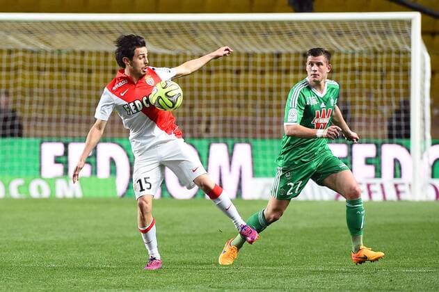 Franck TABANOU (asse) - BERNARDO SILVA (mon) FOOTBALL : Monaco vs Saint Etienne - Ligue 1 - 03 04 2015 FEP Panoramic 