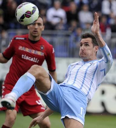 Miroslav Klose Lazio - Cagliari, 04-04-2015 - Serie A 2014 2015 - Cagliari Calcio - Lazio Roma 1-3 -