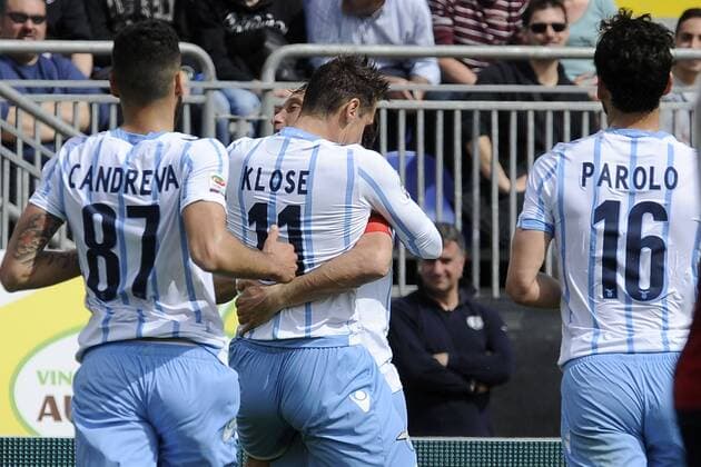 Miroslav Klose Lazio Goal celebration - Cagliari, 04-04-2015 - Serie A 2014 2015 - Cagliari Calcio - Lazio Roma 1-3 -