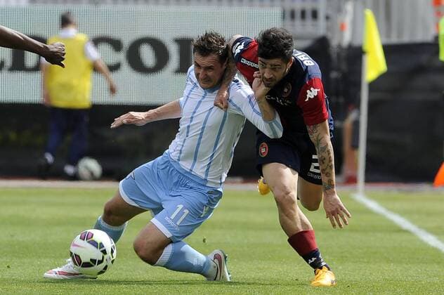 Miroslav Klose Lazio, Antonio Balzano Cagliari - Cagliari, 04-04-2015 - Serie A 2014 2015 - Cagliari Calcio - Lazio Roma 1-3 -