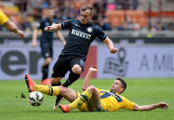 IPP20150404 Football - soccer: Serie A, Inter Mailand - FC Parma, Xherdan Shaqiri, Andi Lila xHOCHxZWEIx xItalyxPhotoxPressx 