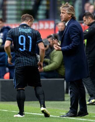 IPP20150404 Football - soccer: Serie A, Inter Mailand - FC Parma, Xherdan Shaqiri, Roberto Mancini xHOCHxZWEIx xItalyxPhotoxPressx 