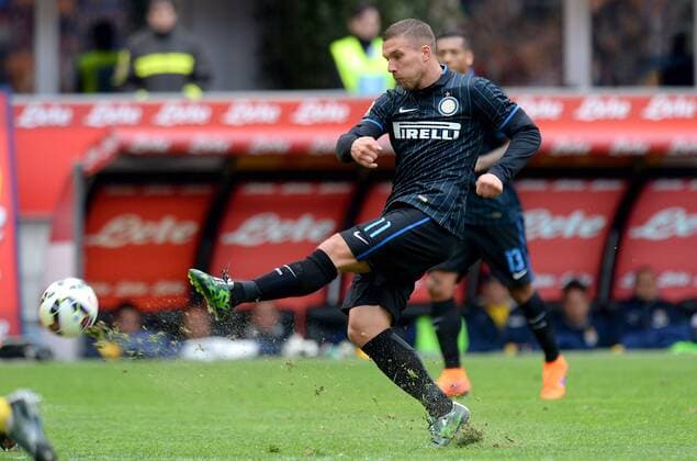 IPP20150404 Football - soccer: Serie A, Inter Mailand - FC Parma, Lukas Podolski xHOCHxZWEIx xItalyxPhotoxPressx 