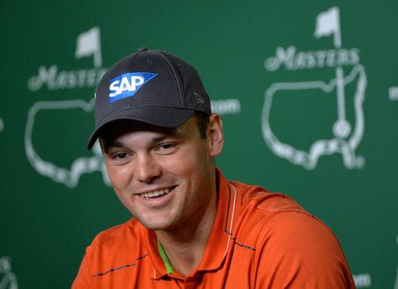 Martin Kaymer speaks to the media prior to the 2015 Masters Tournament at Augusta, National in Augusta, Georgia on April 6, 2015.  AUG20150406335 KEVINxDIETSCH