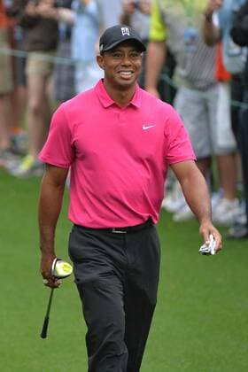 Tiger Woods walks to the 7th tee box during a practice round prior to the 2015 Masters Tournament at Augusta, National in Augusta, Georgia on April 7, 2015.  AUG20150407303 KEVINxDIETSCH