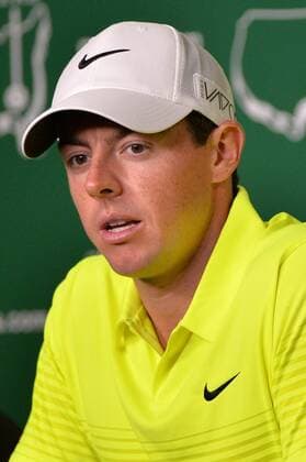 Rory McIlroy speaks to the media during a press conference PK Pressekonferenz prior to the 2015 Masters Tournament at Augusta, National in Augusta, Georgia on April 7, 2015.  AUG201504073261 KEVINxDIETSCH