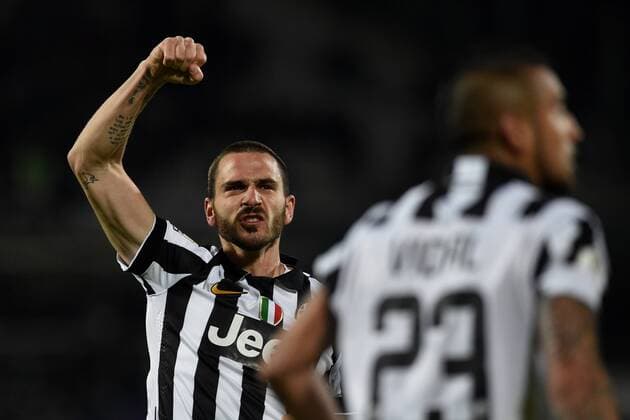 07.03.2015. Florence, Italy. Coppa Itallia Football. Fiorentina versus Juventus. Leonardo Bonucci celebrates after he scored the 0-3 goal for Juventus xGiuseppexMaffiax  ActionPlus11611604