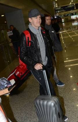 German F1 driver Sebastian Vettel of Ferrari is pictured after arriving at the Shanghai Pudong International Airport in Shanghai, China, 8 April 2015. Sebastian Vettel receives warm welcome in Shanghai  pbu255937_02