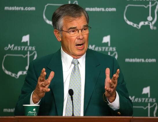 April 8, 2015 - Augusta, GA, USA - William Porter Payne, chairman of Augusta National Golf Club, holds his annual press conference PK Pressekonferenz on Wednesday, April 8, 2015, in Augusta, Ga. Masters practice April 8 - ZUMAm67_