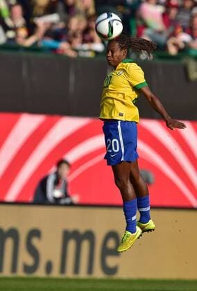 08.04.2015 - Frauen Damen Fussball - Länderspiel - Testspiel Freundschaftsspiel - Deutschland Germany - Brasilien Brazil - - Formiga (20, Brasilien )