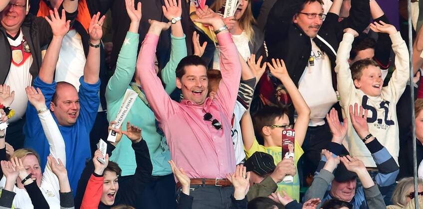 08.04.2015 - Frauen Damen Fussball - Länderspiel - Testspiel Freundschaftsspiel - Deutschland Germany - Brasilien Brazil - - Deutschland-Fans