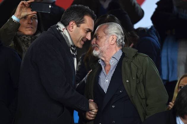 Luigi De Magistris Napoli, Aurelio De Laurentiis Napoli - Napoli, 08-04-2015 - Coppa Italia - SSC Napoli - Lazio Roma - andreaxstaccioli