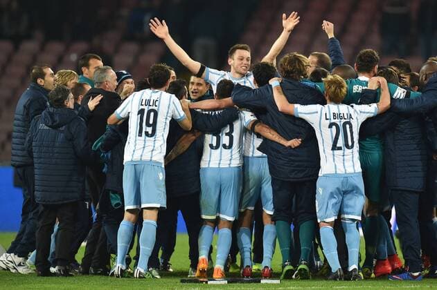 Jubel Lazio Schlussjubel Coppa Italia Semifinale SSC Napoli - Lazio Rom andreaxstaccioli