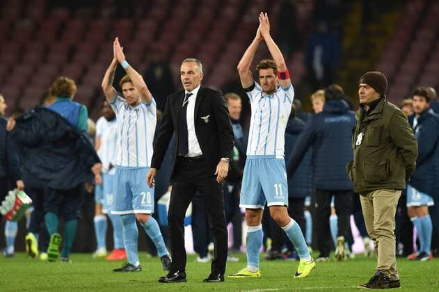 Jubel Stefano Pioli Schlussjubel Celebration Coppa Italia Semifinale SSC Napoli - Lazio Rom andreaxstaccioli