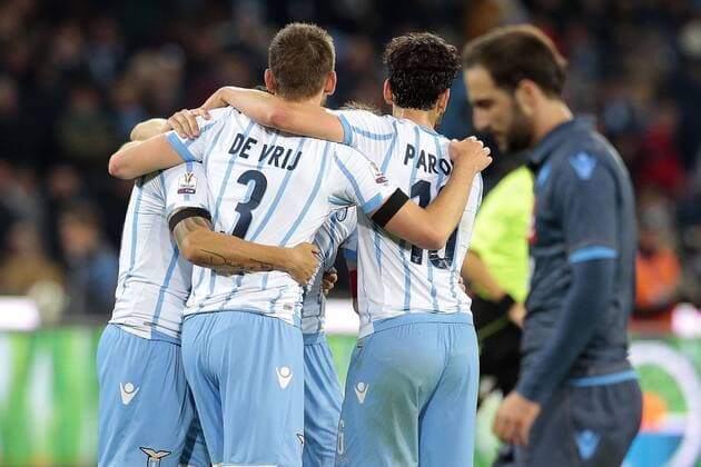 Jubel Lazio Coppa Italia Semifinale SSC Napoli - Lazio Rom cesarexpurini