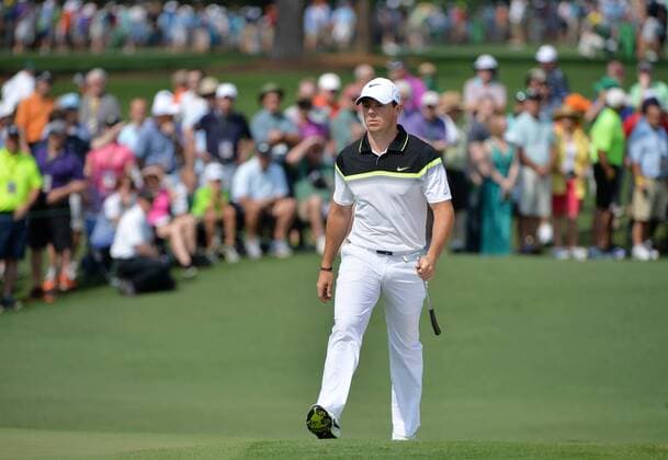 Rory McIlroy walks to the second green in the first round of the 2015 Masters Tournament at Augusta National Golf Club in Augusta, Georgia on April 9, 2015.  MAS20150409154 KEVINxDIETSCH