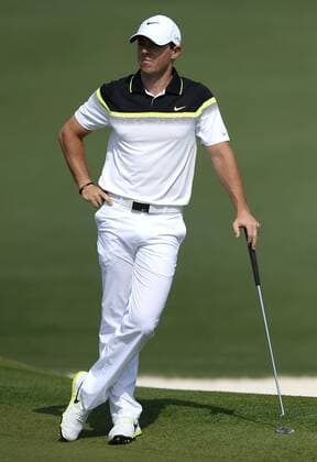 April 9, 2015 - Augusta, GA, USA - Rory McIlroy waits to putt on the second green during first round action of the Masters Tournament at Augusta National Golf Club on Thursday, April 9, 2015 in Augusta, Ga. Golf Masters - ZUMAm67_
