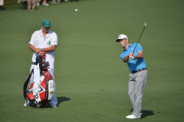 Matt Every hits a pitch shot to the second hole in the first round of the 2015 Masters Tournament at Augusta National Golf Club in Augusta, Georgia on April 9, 2015.  MAS20150409161 KEVINxDIETSCH
