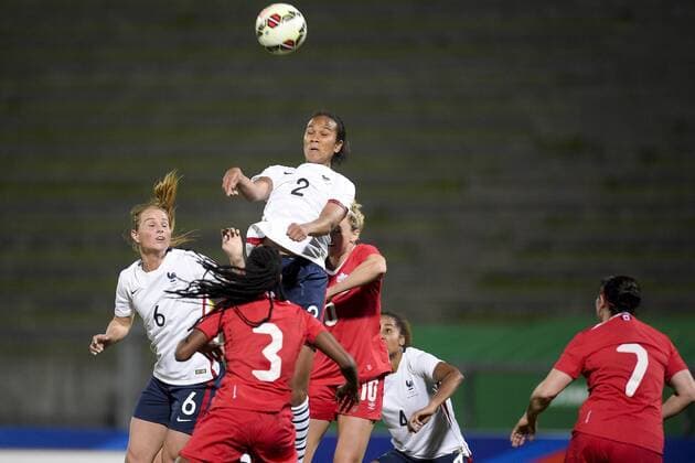 Wendie Renard (France) FOOTBALL : France vs Canada - Amical - 09 04 2015 JBAutissier Panoramic 