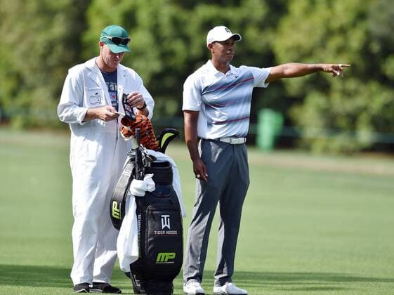 April 9, 2015 - Augusta, GA, USA - Tiger Woods tee shot on 9 landed in the 1 fairway during the first round at the Masters Golf Tournament, Thursday, April 9, 2015 in Augusta, Ga. Masters golf - ZUMAm67_