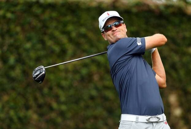 April 10, 2015 - Augusta, GA, USA - Zach Johnson hits from the 2nd tee during the second round of the Masters at Augusta National Golf Club on Friday, April 10, 2015, in Augusta, Ga. Masters day 2 - ZUMAm67_